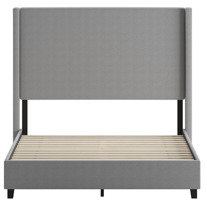Flash Furniture Quinn Queen Size Platform Bed/Headboard, Gray