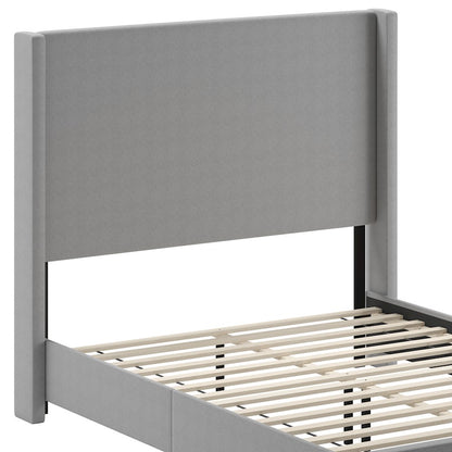 Flash Furniture Quinn Queen Size Platform Bed/Headboard, Gray