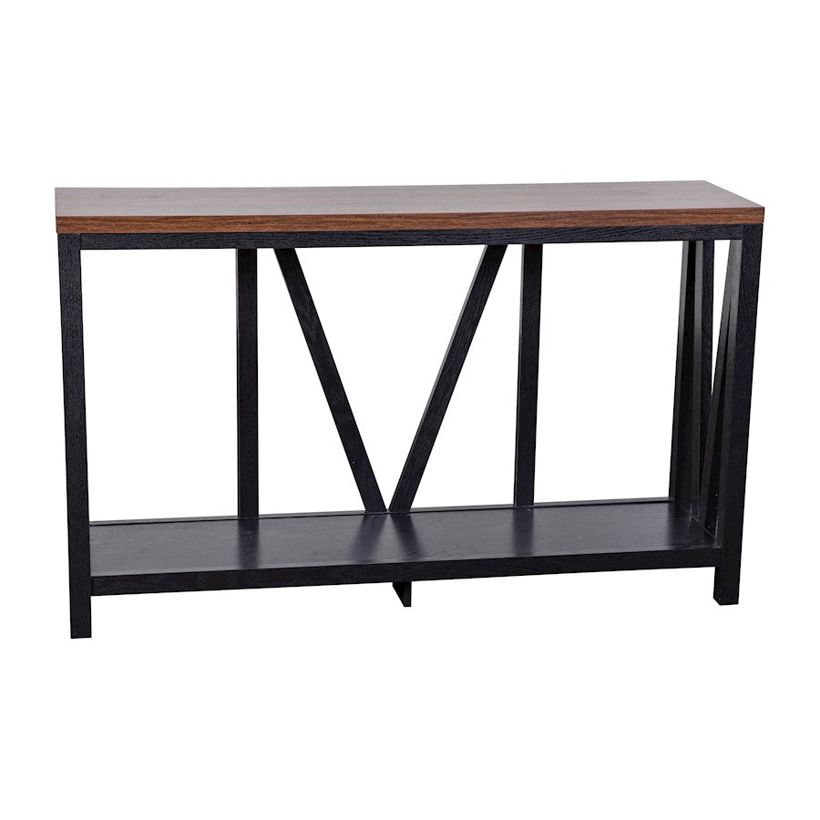 Flash Charlotte Entry Table, Black/Walnut