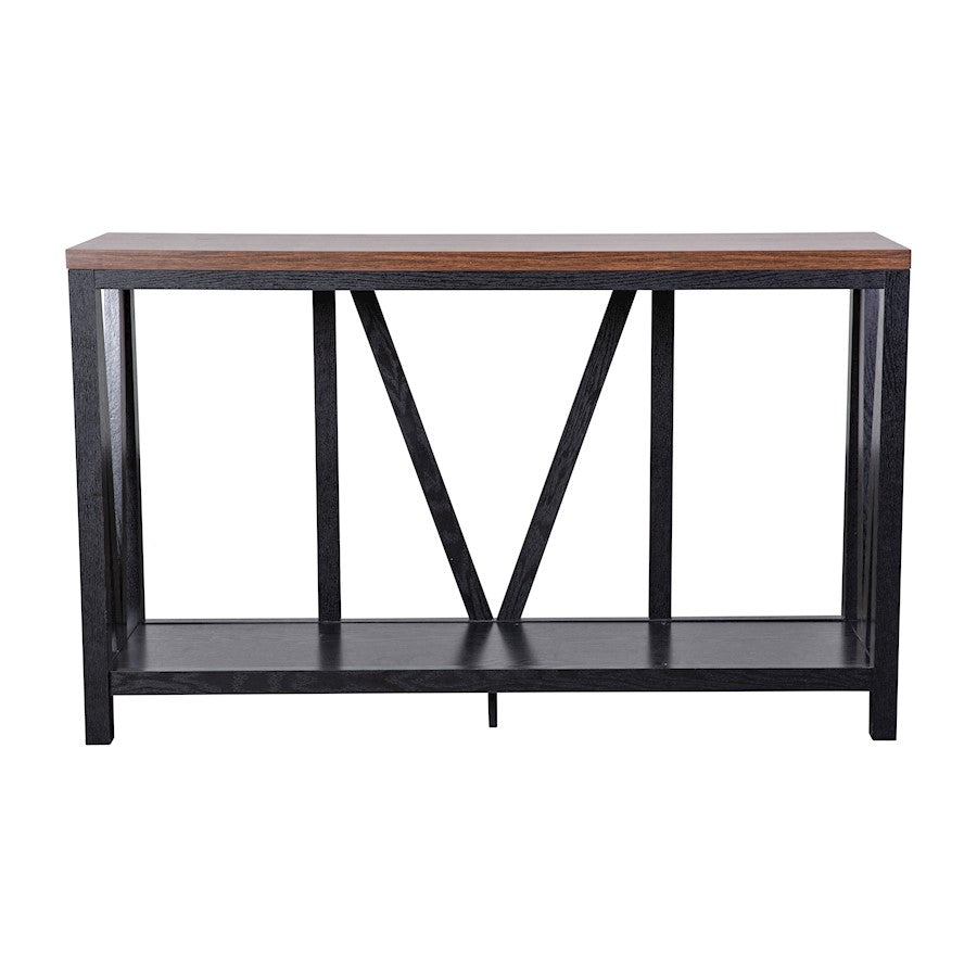 Flash Charlotte Entry Table, Black/Walnut