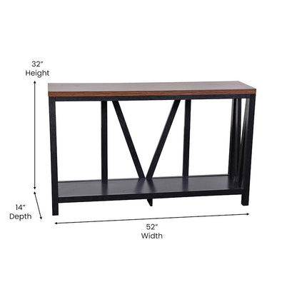 Flash Charlotte Entry Table, Black/Walnut