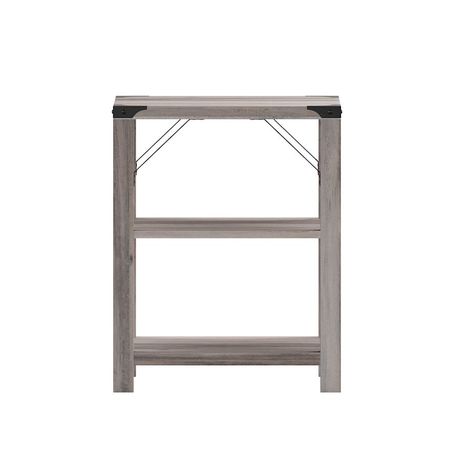 Flash Wyatt Wash 3 Tier Side Table, Gray