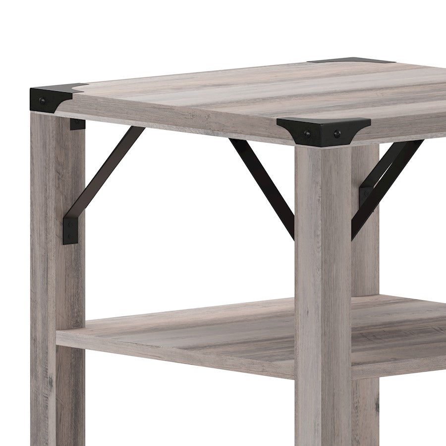 Flash Wyatt Wash 3 Tier Side Table, Gray