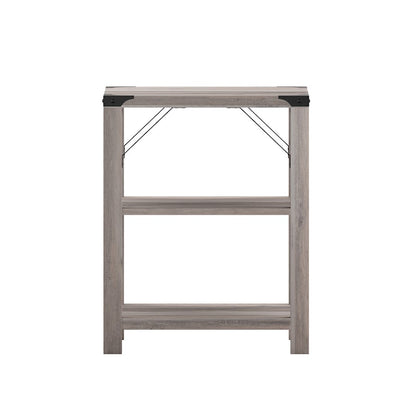 Flash Wyatt Wash 3 Tier Side Table, Gray