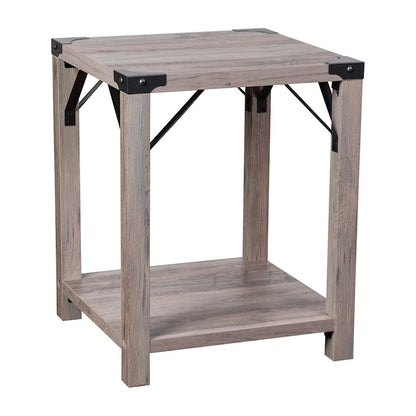 Flash Wyatt Wash 2 Tier Side Table, Gray