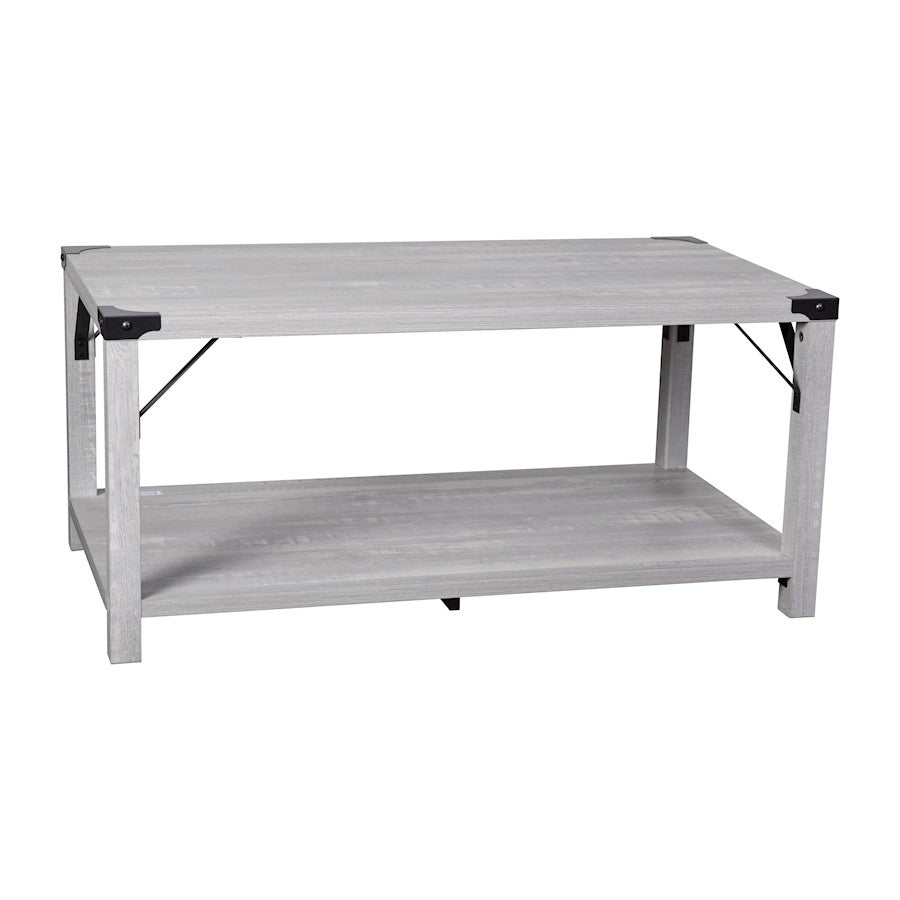 Flash Wyatt 2 Tier Coffee Table, Aspen Gray