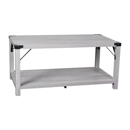 Flash Wyatt 2 Tier Coffee Table, Aspen Gray