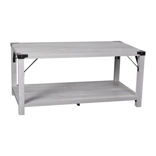 Flash Wyatt 2 Tier Coffee Table, Aspen Gray