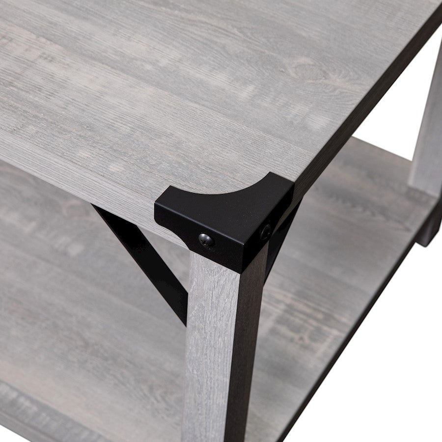 Flash Wyatt 2 Tier Coffee Table, Aspen Gray