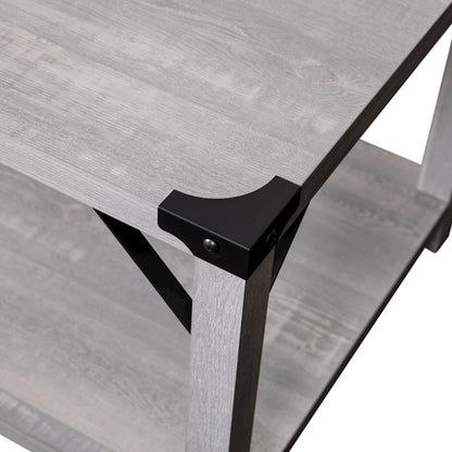 Flash Wyatt 2 Tier Coffee Table, Aspen Gray