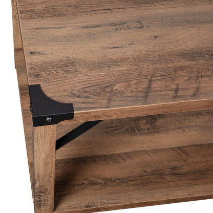 Flash Wyatt 2 Tier Coffee Table, Rustic Oak