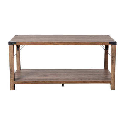 Flash Wyatt 2 Tier Coffee Table, Rustic Oak