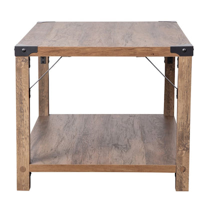 Flash Wyatt 2 Tier Coffee Table, Rustic Oak
