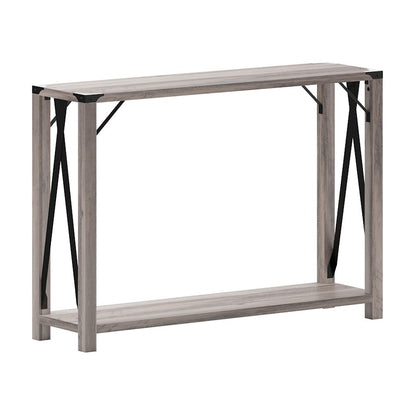 Flash Wyatt 2 Tier Entry Table, Gray Wash