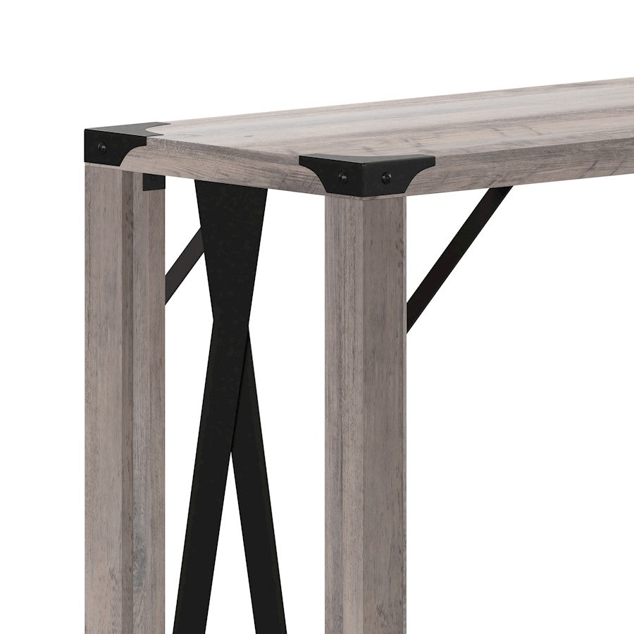 Flash Wyatt 2 Tier Entry Table, Gray Wash