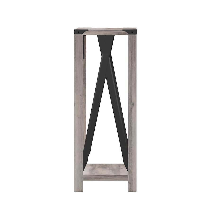 Flash Wyatt 2 Tier Entry Table, Gray Wash
