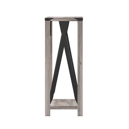 Flash Wyatt 2 Tier Entry Table, Gray Wash