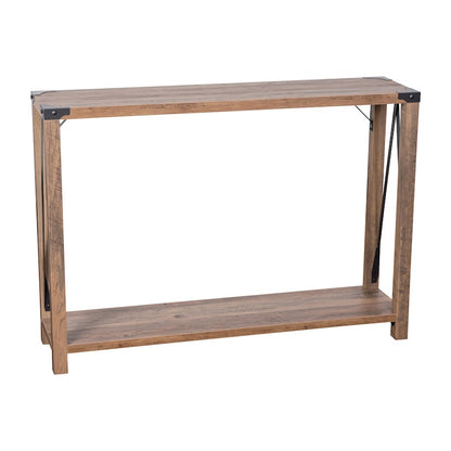 Flash Wyatt 2 Tier Entry Table, Rustic Oak