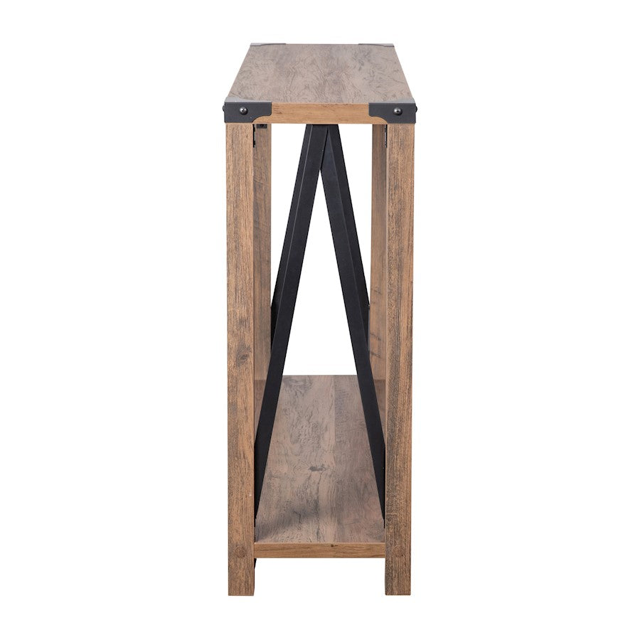Flash Wyatt 2 Tier Entry Table, Rustic Oak