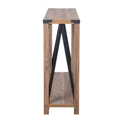 Flash Wyatt 2 Tier Entry Table, Rustic Oak