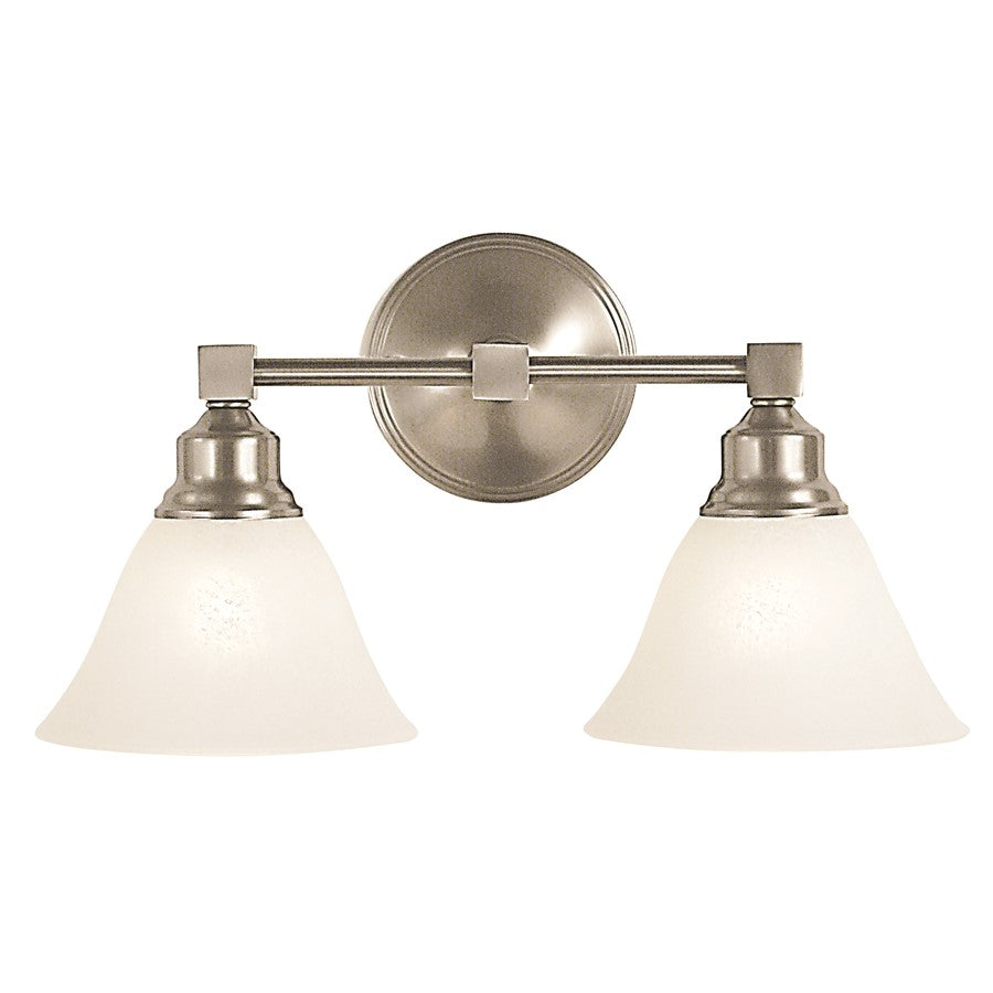 Framburg Taylor 2 Light 16" Bath Sconce, Brushed Nickel/Amber Marble - F-2422BM