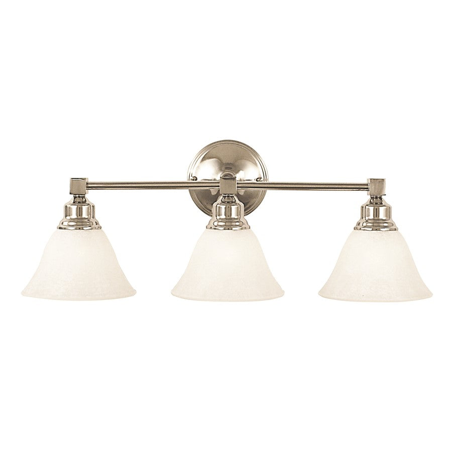 Framburg Taylor 3 Light 24" Bath Sconce, Polished Nickel/Amber Marble - F-2423PM