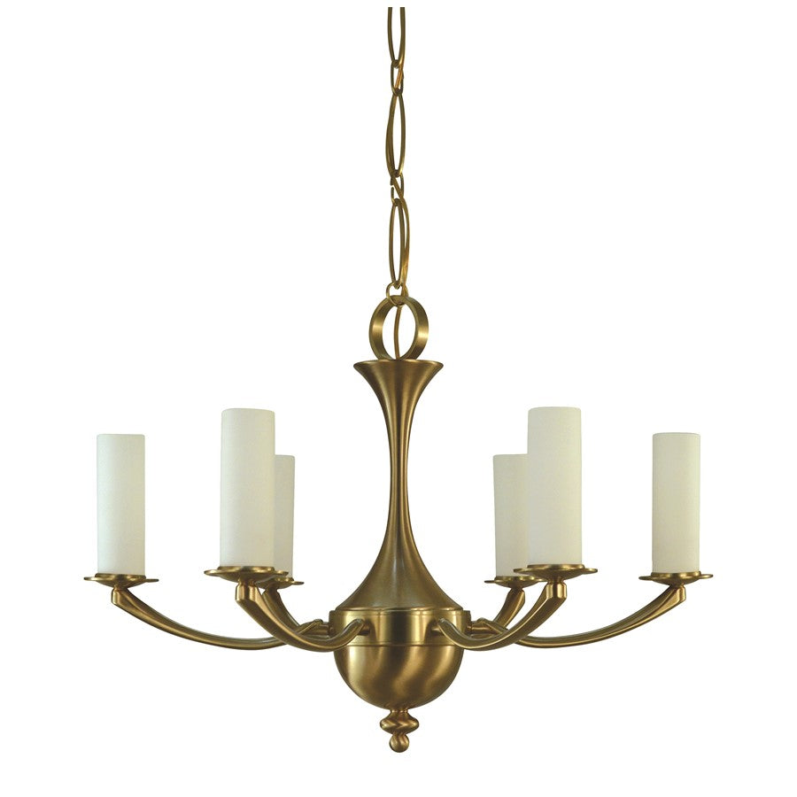 Framburg Atherton 6 Light Dining Chandelier, Brushed Brass - F-5926BR