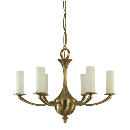 Framburg Atherton 6 Light Dining Chandelier, Brushed Brass - F-5926BR