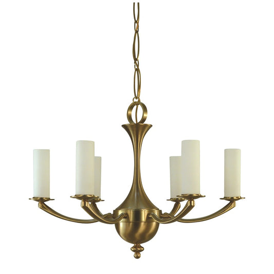 Framburg Atherton 6 Light Dining Chandelier, Brushed Brass - F-5926BR