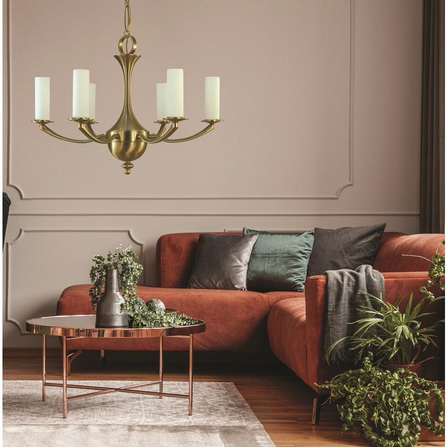 Framburg Atherton 6 Light Dining Chandelier, Brushed Brass