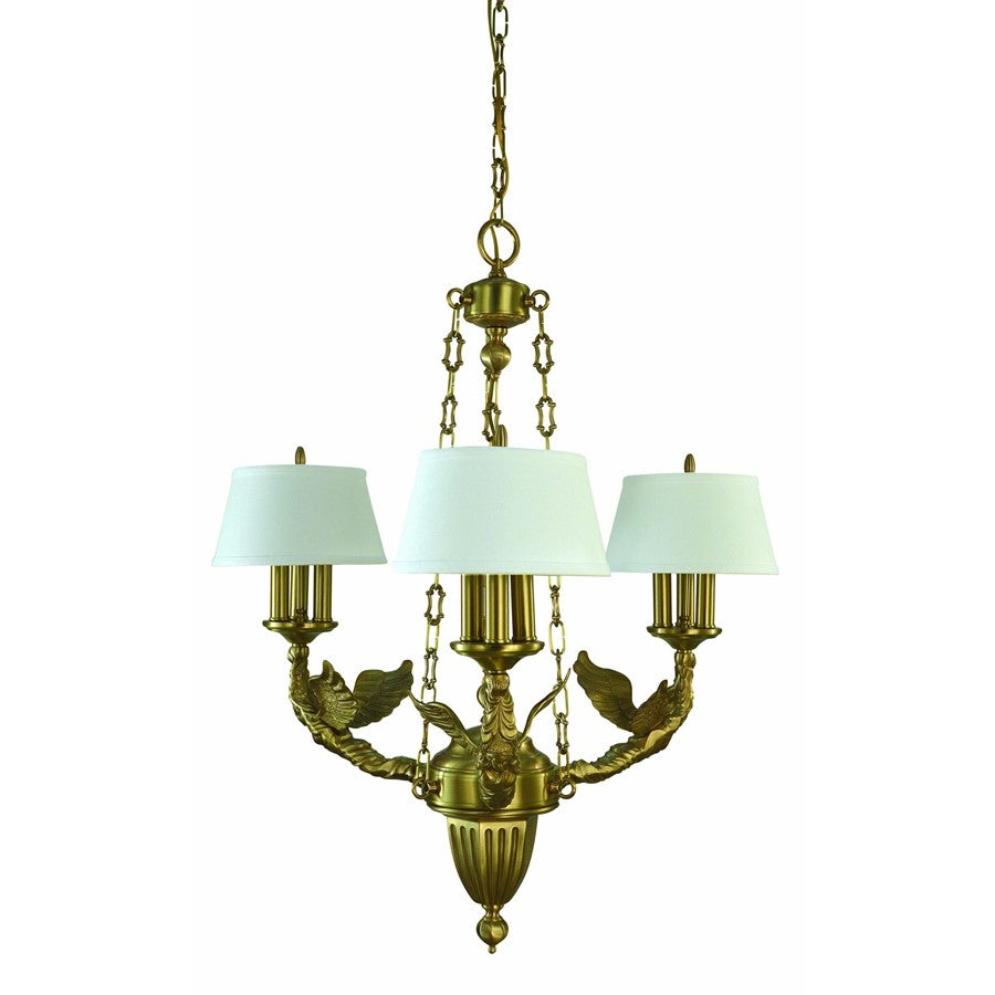 Framburg Ascension 9 Light Dining Chandelier, Brushed Brass - F-5940BR