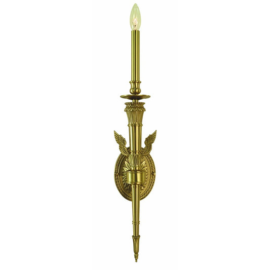 Framburg Napoleonic 1 Light Bath Sconce, Brushed Brass - F-5941BR