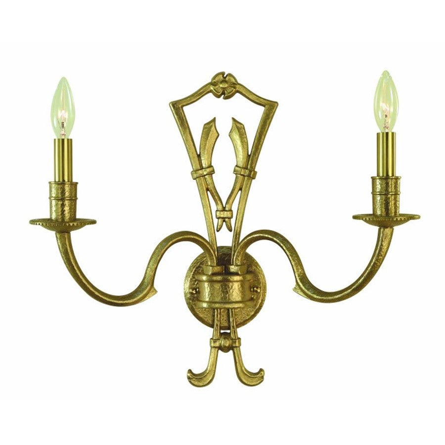 Framburg Matera 2 Light Bath Sconce, Brushed Brass - F-5942BR