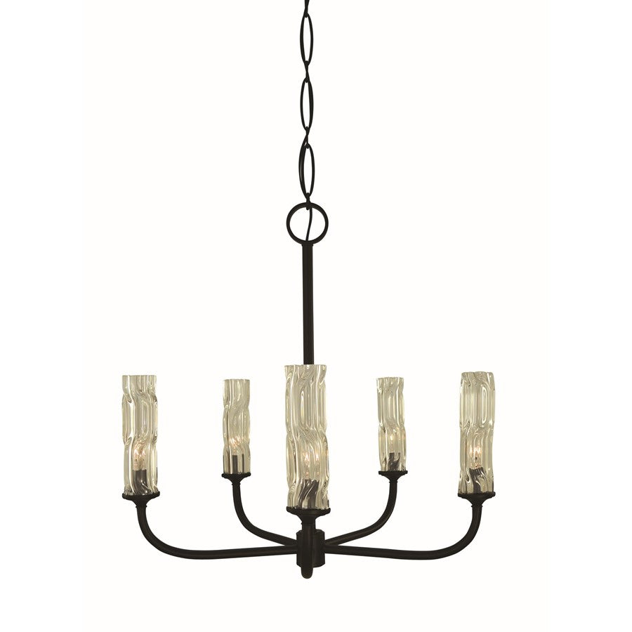 Framburg Kaia 5 Light Dining Chandelier, Matte Black - F-5965MBLACK