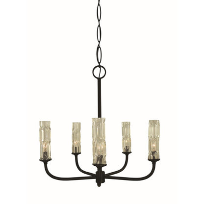 Framburg Kaia 5 Light Dining Chandelier, Matte Black - F-5965MBLACK
