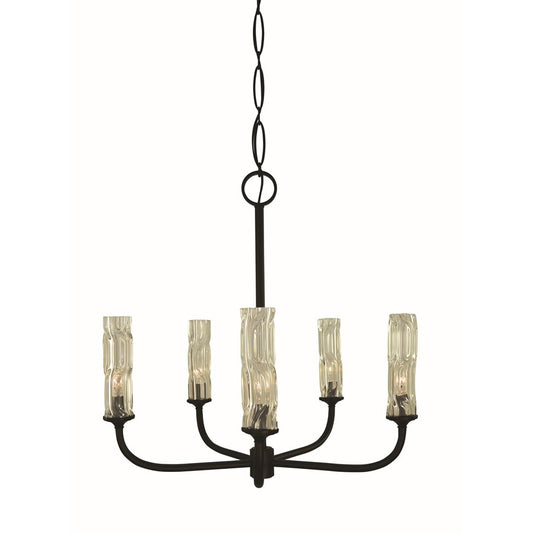 Framburg Kaia 5 Light Dining Chandelier, Matte Black - F-5965MBLACK