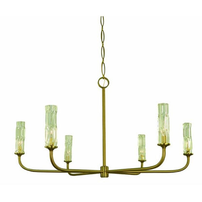 Framburg Kaia 6 Light Dining Chandelier, Brushed Brass - F-5966BR