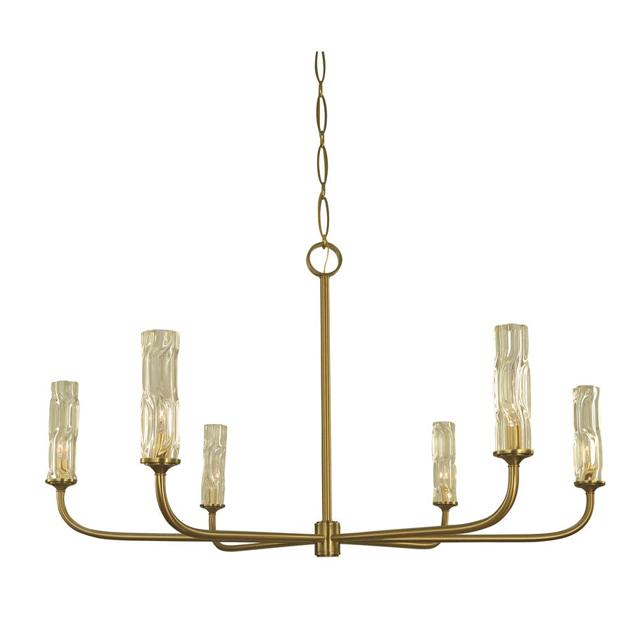 Framburg Kaia 6 Light Dining Chandelier, Matte Black - F-5966MBLACK
