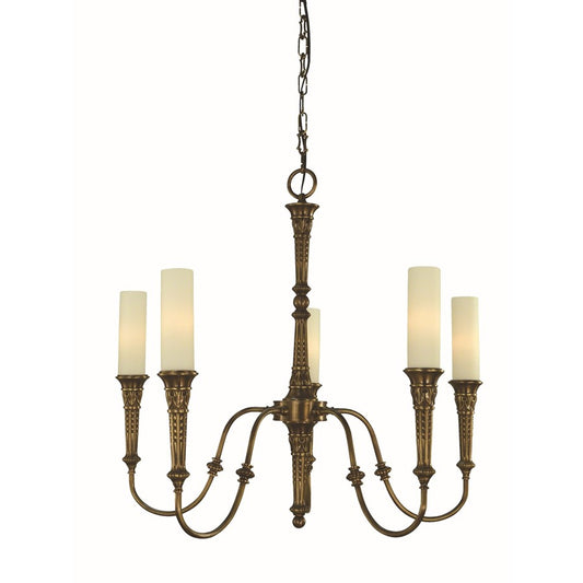 Framburg Old Greenwich 5 Light Dining Chandelier, Antique Brass - F-5975AB