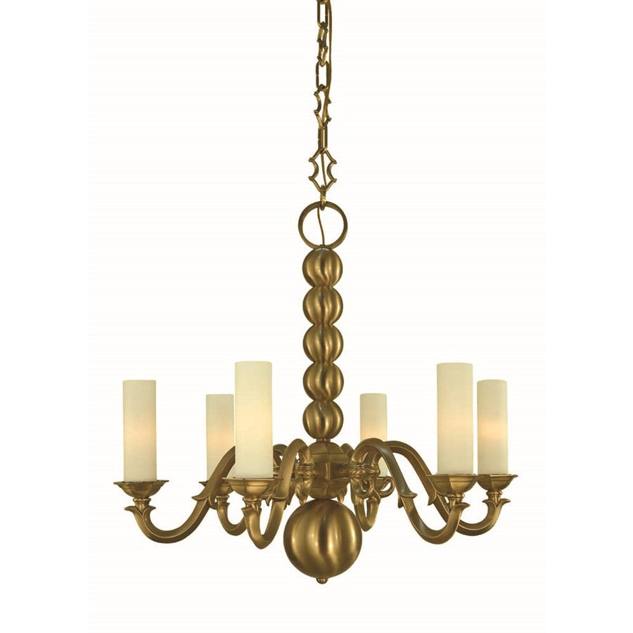 Framburg Louisville 6 Light Dining Chandelier, Brushed Brass - F-5986BR