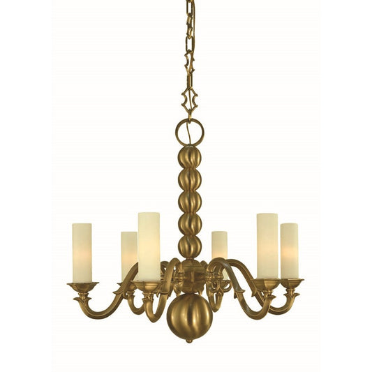 Framburg Louisville 6 Light Dining Chandelier, Brushed Brass - F-5986BR