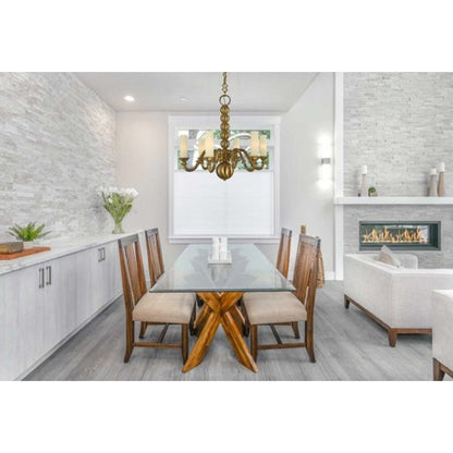 Framburg Louisville 6 Light Dining Chandelier, Brushed Brass