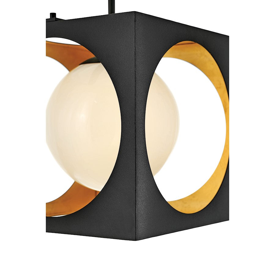 1 Light Pendant, Anvil Black