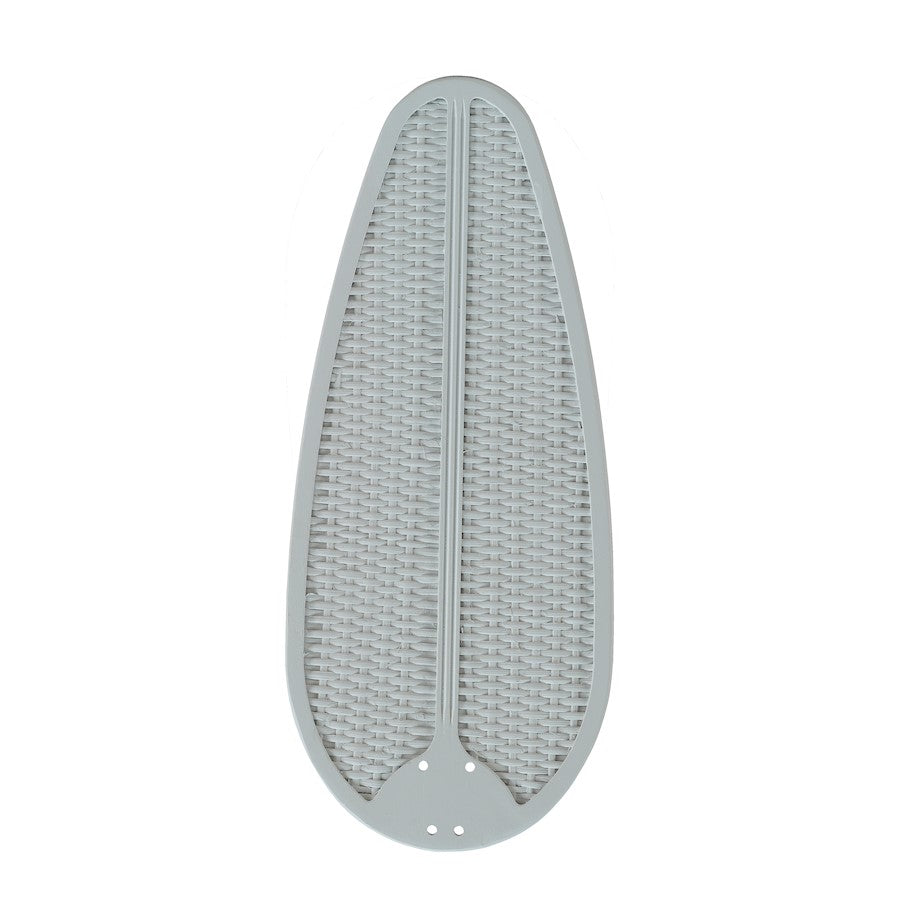 Fanimation Buttonwood 60in 5-Blade Set | Matte White Wood with Woven Wicker | Ceiling Fan Replacement Blades | 26 x 11 x 0.3 in | Model B560MW