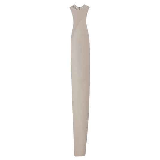 Fanimation Spitfire DC 96in 3-Blade Set | Brushed Nickel Buttonwood Fan Blades | Indoor & Outdoor Damp Rated | 47 x 6 x 2 in | Model B6720-96BN