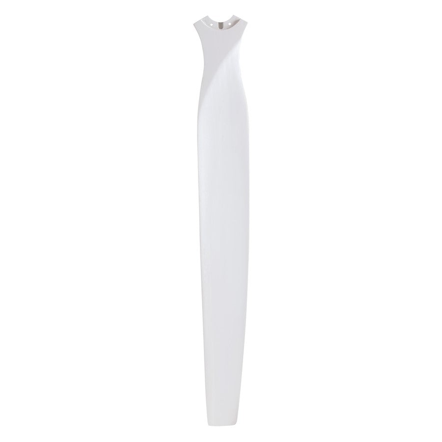 Fanimation Spitfire 96in 3-Blade Set | Matte White Buttonwood Ceiling Fan Blades | Indoor & Outdoor Damp Rated | 47 x 6 x 1.5 in | Model B6720-96MW