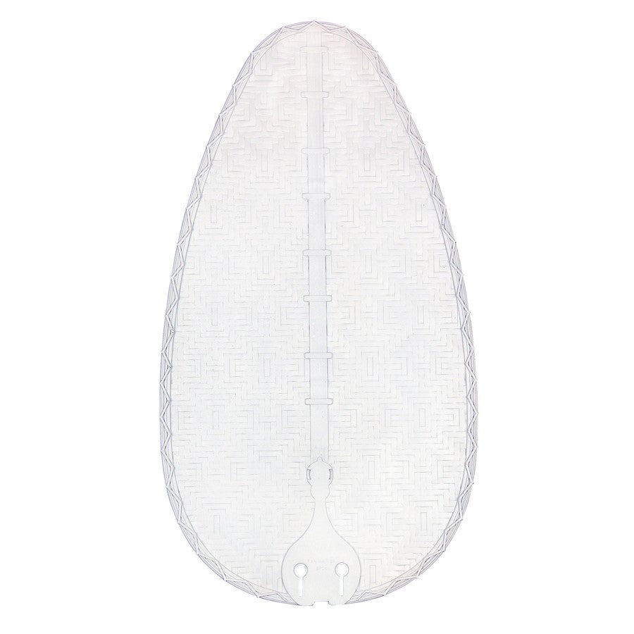 Fanimation BPD4MW 22in Narrow Oval Composite Bamboo Matte White Fan Blades | Set of 5 for 52in Sweep | Wet Rated Indoor & Outdoor | Model BPD4MW