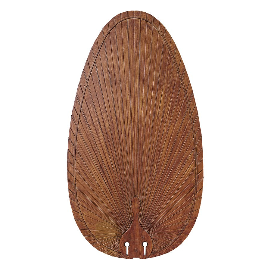 Fanimation 22in Narrow Oval Composite Palm Fan Blades Set of 5 | Brown Finish | Indoor & Outdoor Ceiling Fans | 13 x 23 x 3 in | Model BPP4BR