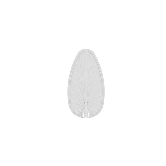 Fanimation Islander DC 22in Narrow Palm Composite Fan Blades | Matte White | Replacement Blades for 52in Ceiling Fans | 5-Pack | Model BPP4MW