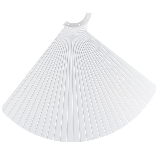 Fanimation TriAire 52in Pleated Matte White Fan Blades Set of 3 | Composite Blades for Wet Locations | 52in Sweep | Model BPW8565MWW